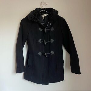 H&M navy toggle coat womens 8
